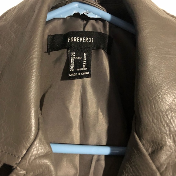 Grey Leather Jacket - Picture 2 of 2